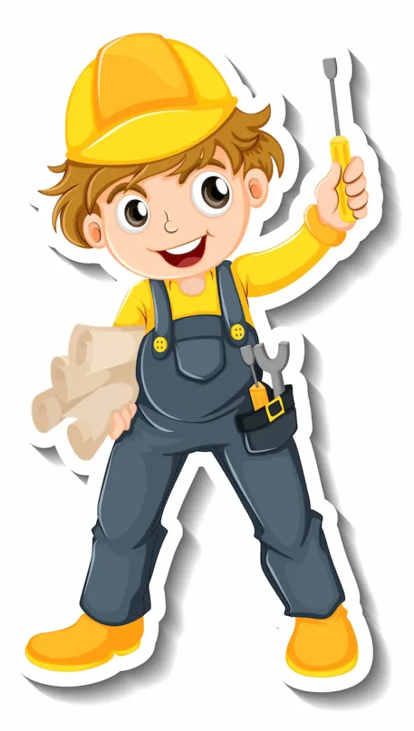 Bricoleur avec des plans et outils pour monter un meuble
